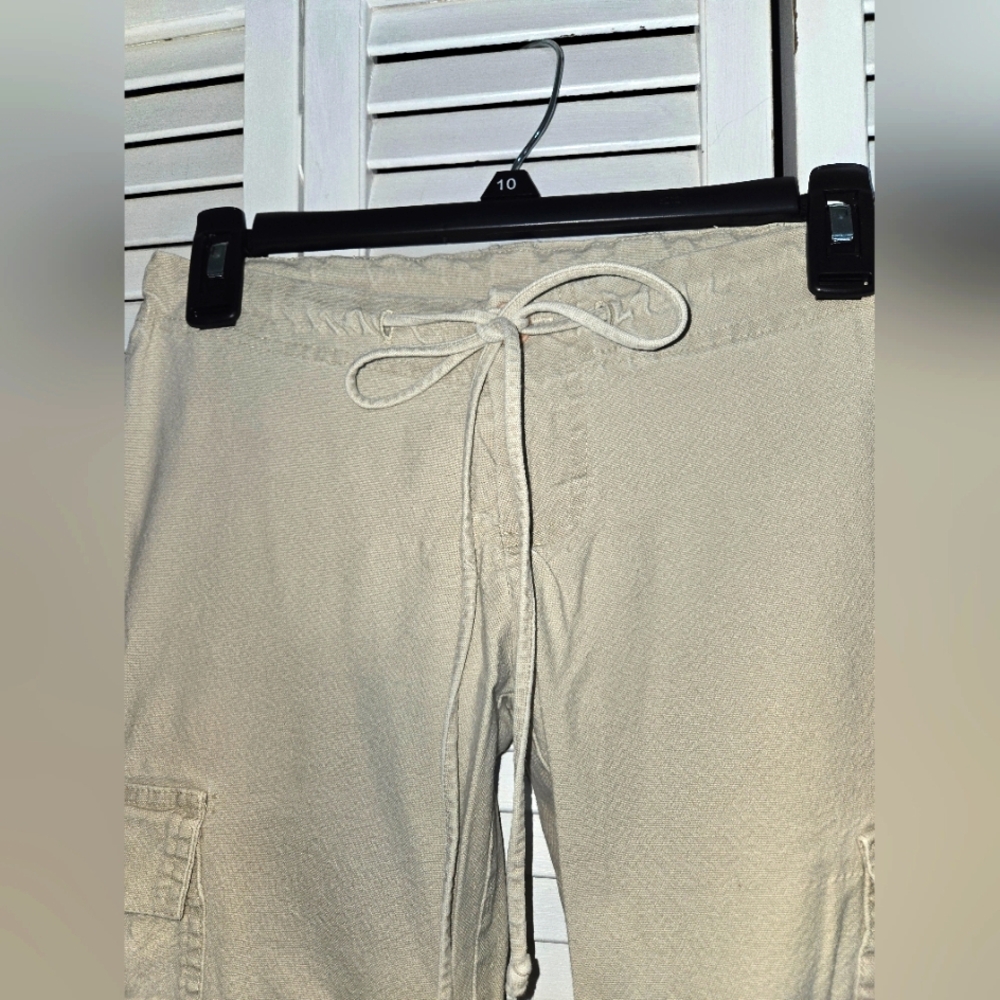 Styles Women's S Beige Cargo Pants with Drawstring - Picture 2 of 10
